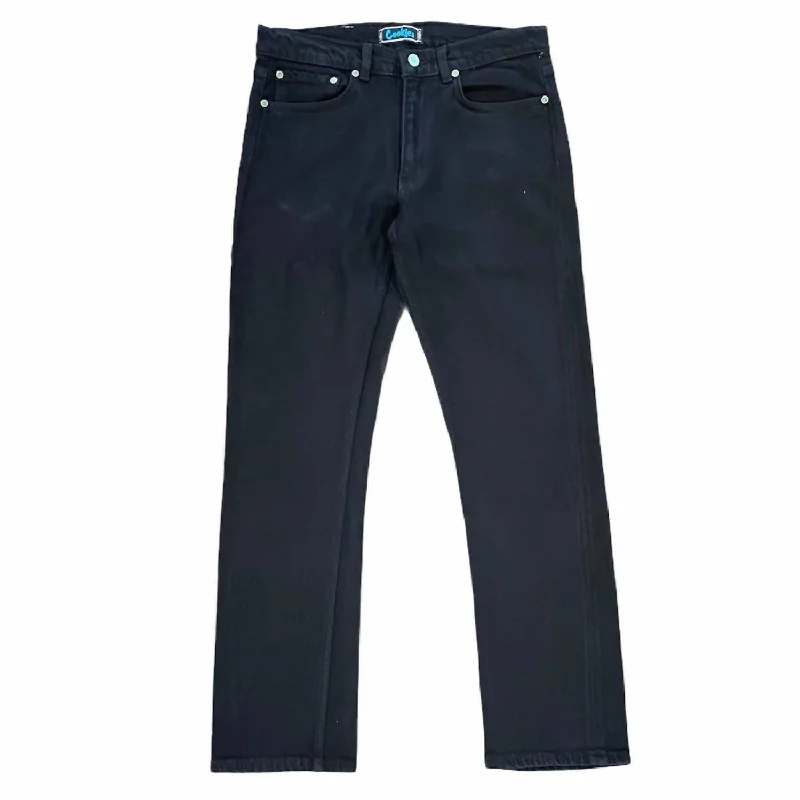 Men's Relaxed Fit 5 Pocket Denim Jeans In Black