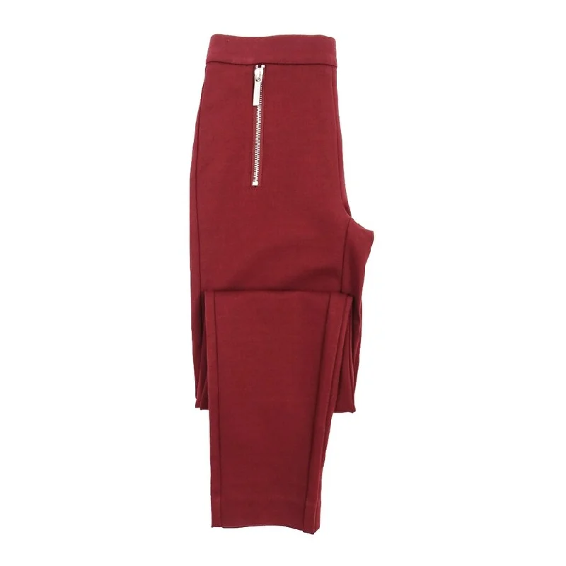 MICHAEL Michael Kors Women's Pull-On Zip Detail Pants (S, Merlot)