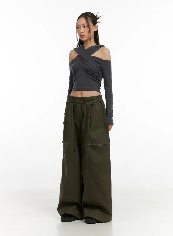 Cargo Chic Wide-Leg Pants CO424