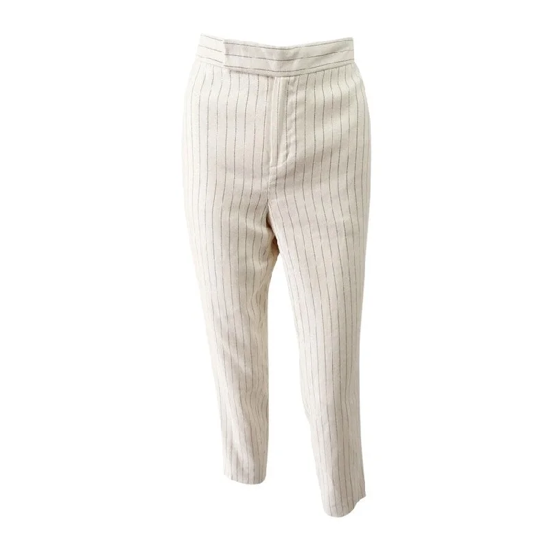 Lauren Ralph Lauren Women's Pinstriped Twill Skinny Pants