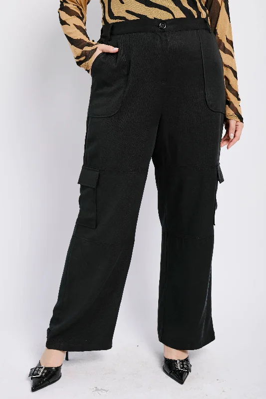 The Lyocell Tailored Utility Pant in Black