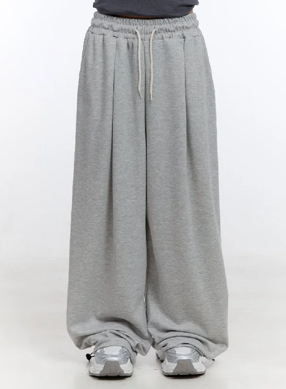 String Pintuck Wide Sweatpants CO419