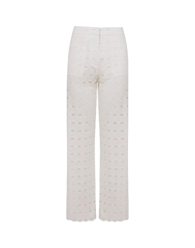 Eyelet Raya Pants - Off White