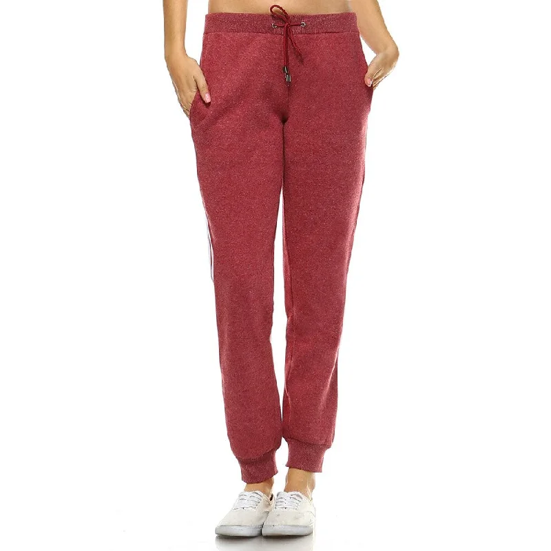 White Mark Women's Casual Pull-on Jogger Pants