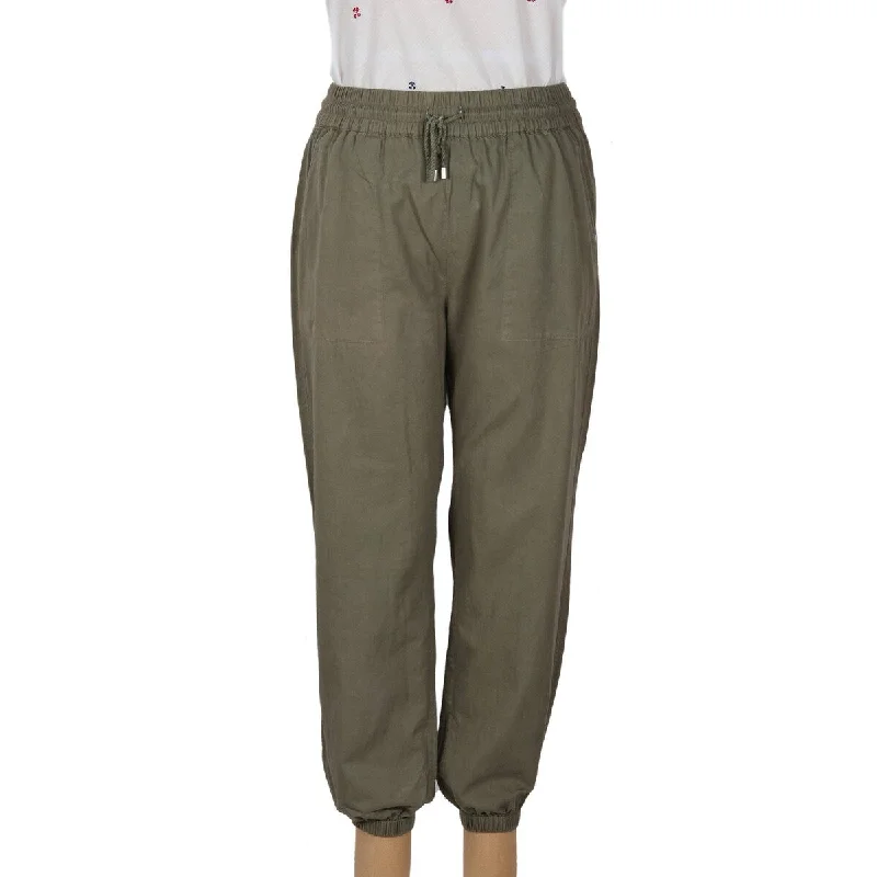 NOVICA Casual Sage, Cotton twill joggers