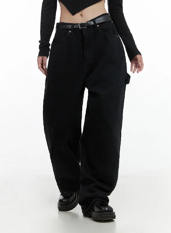 Cotton Wide-Leg Carpenter Pants CS430