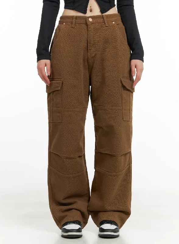 Cotton Cargo Loose Fit Pants CG420