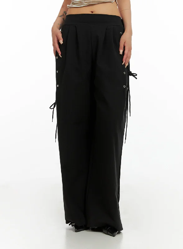 Side Eyelet Detail Pants CL415