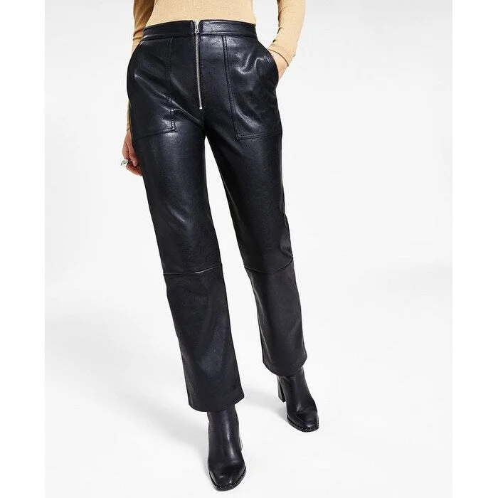 LNA Women's Faux Leather Pants Black Size X-Large