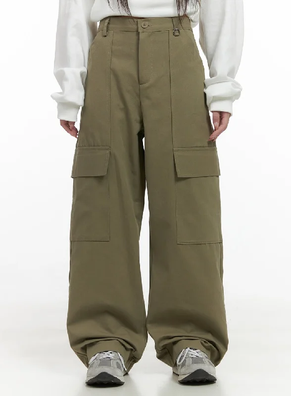 LooseFit Cotton Cargo Trousers CS413