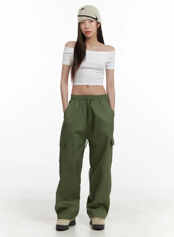 Comfy Cargo Pants (Dark Green) OA429