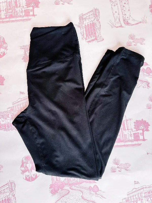 FEEL THE ENERGY V WAISTLINE LEGGING - BLACK