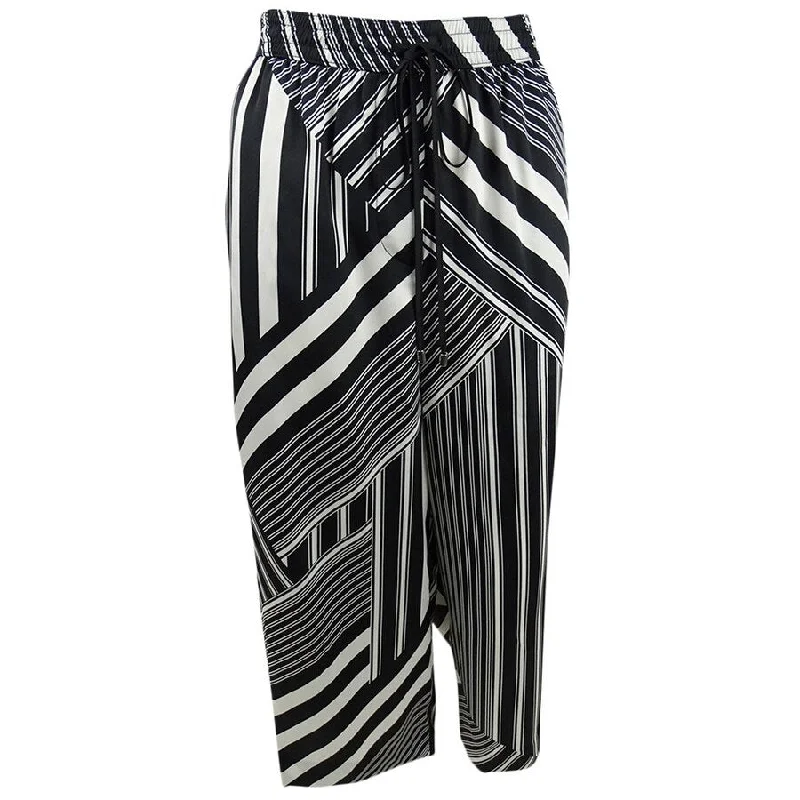 DKNY Women's Printed Pull-On Culotte Pants