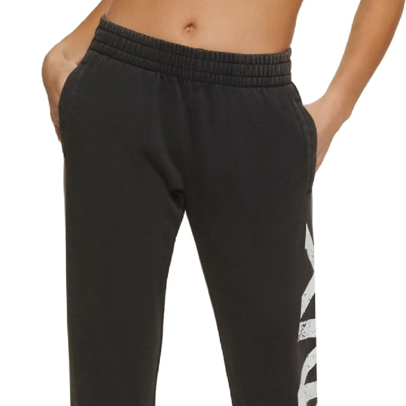 Dkny Women's Logo Joggers Black Size Medium