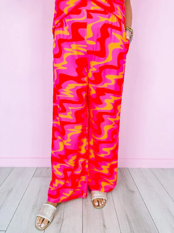 GROOVE ON THE DANCE FLOOR PANTS - FUCHSIA