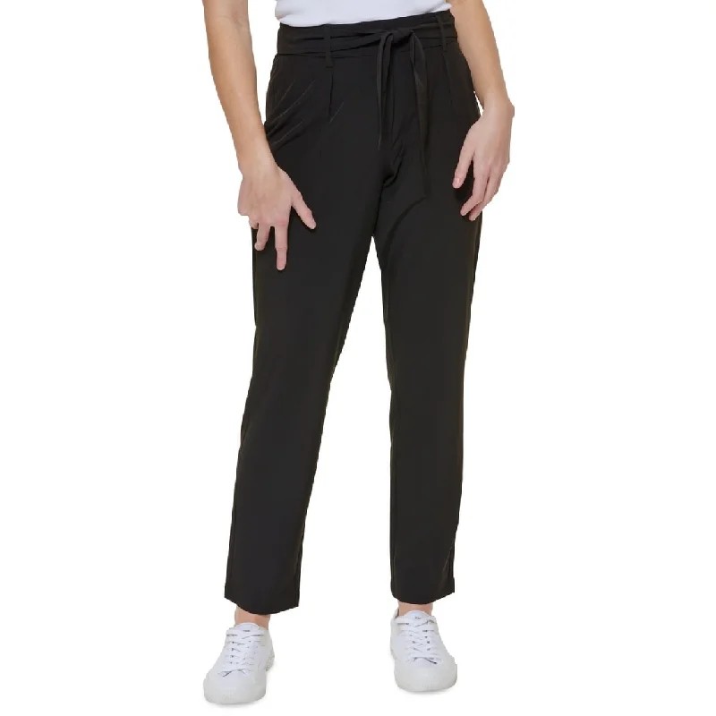 Calvin Klein Women's Tie Waist Pant Black Size Medium