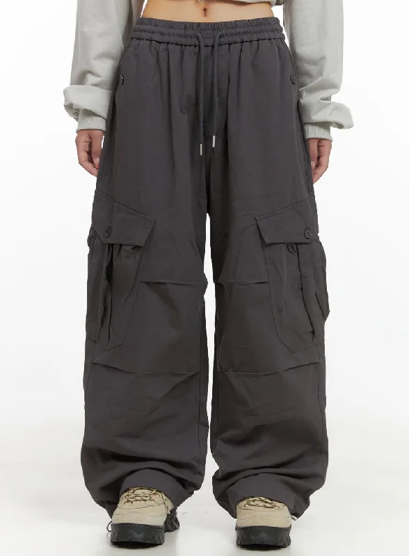 String Banded Baggy Cargo Pants CS403