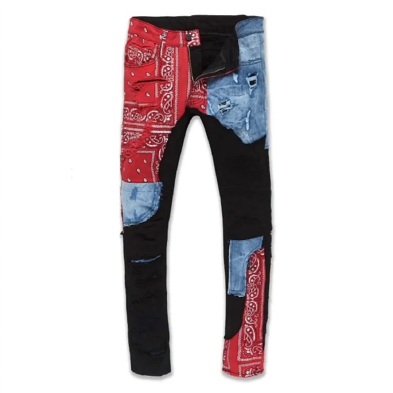 Men's Ross Represent Denim Jeans In Crimson