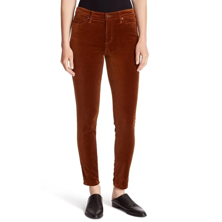 Ella Moss Women's Velvet Skinny Pants Brown Size 29