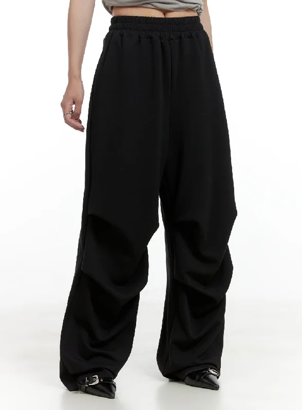 Pintuck Banded Wide Fit Pants CL424