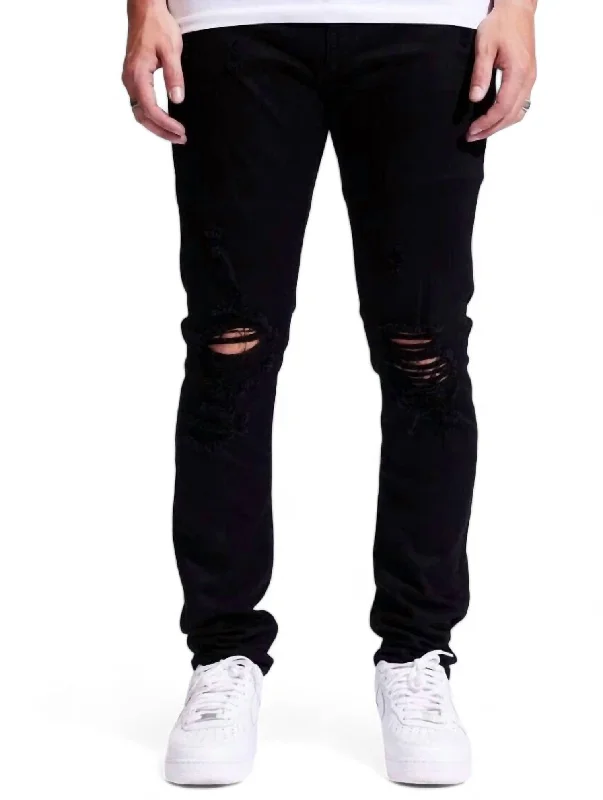 Men's Atlantic Denim Jeans In Jet Black