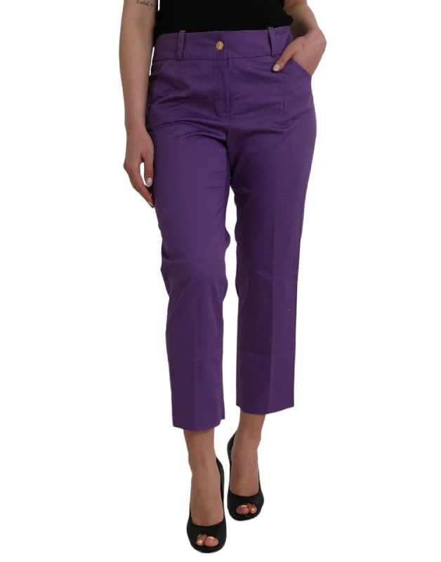 BENCIVENGA  Cotton MidWaist Straight Cropped Women's Pants