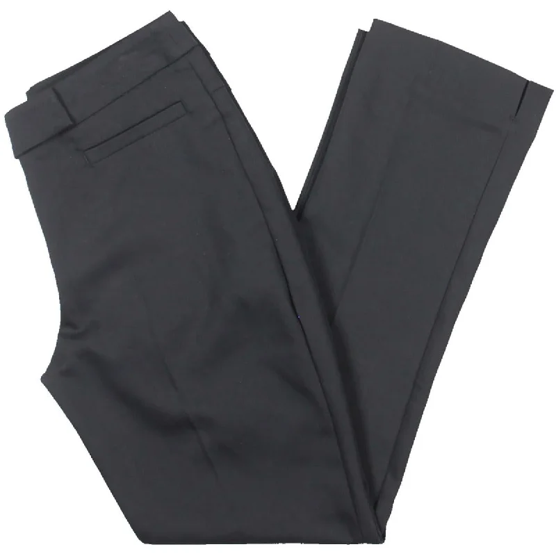 Womens Tapered Leg Mid Rise Dress Pants