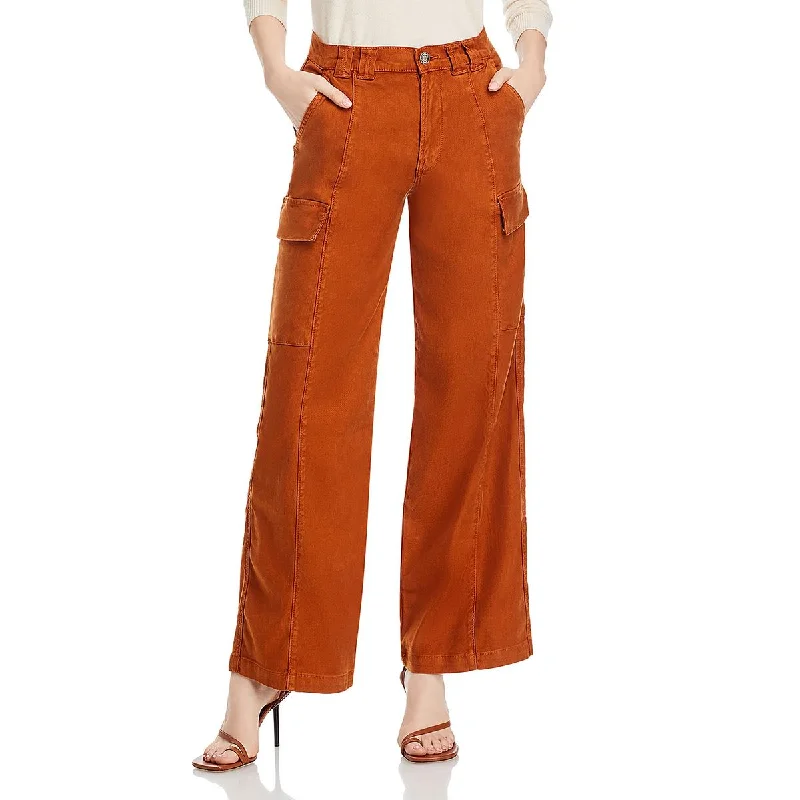 Womens Mid-Rise Utility Cargo Jeans