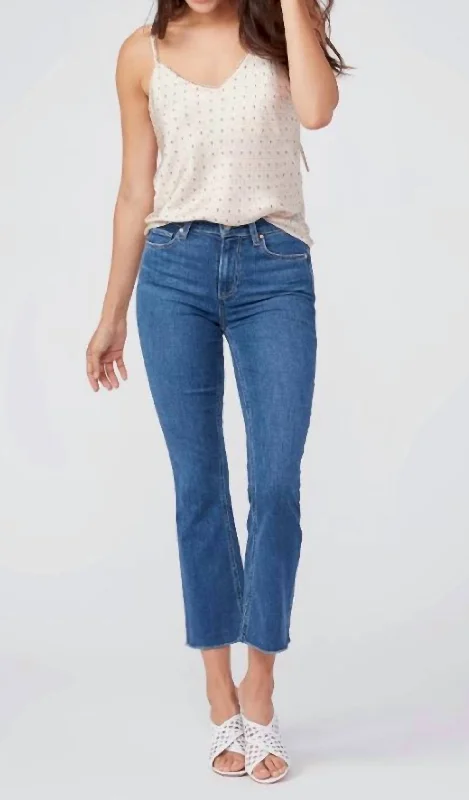 Colette Crop Flare Denim Jeans In Wonderwall