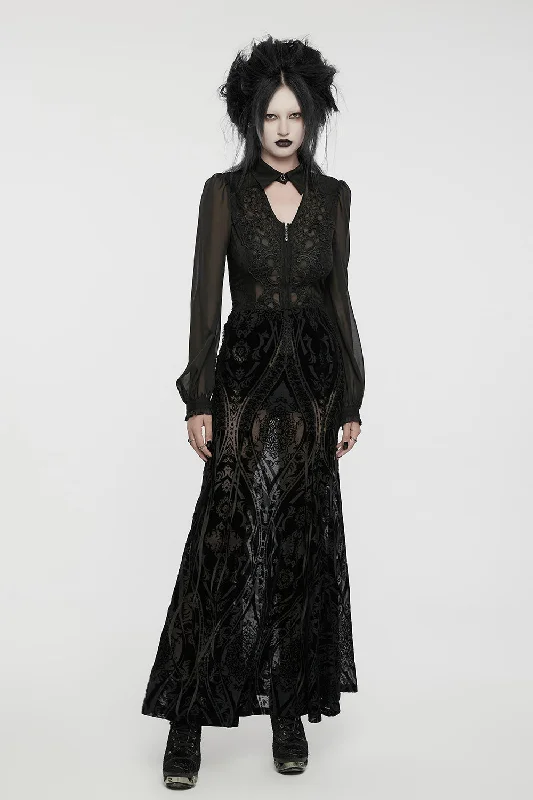 Trad Goth Maxi Mesh Skirt