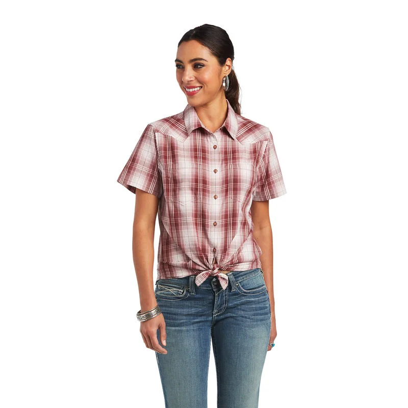 Ariat Women's REAL Billie Jean Shirt, Russet Plaid