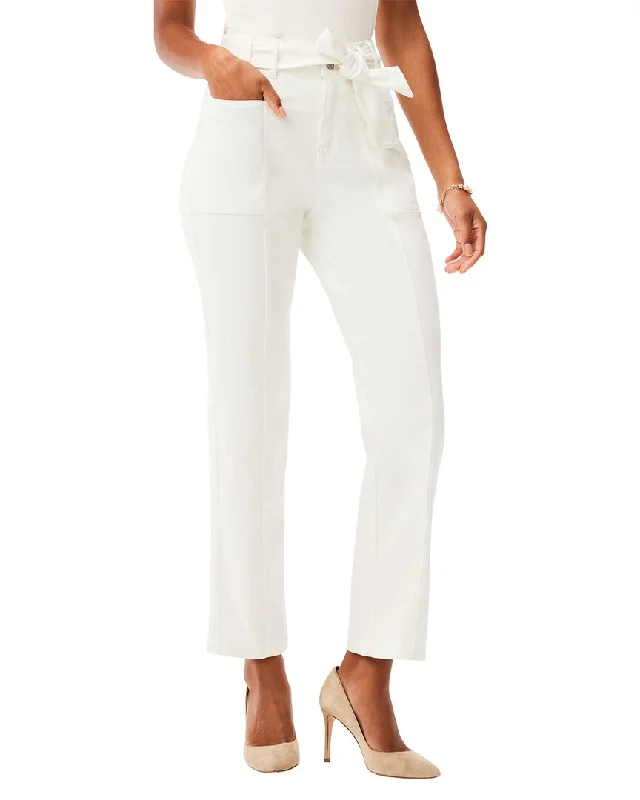 NIC+ZOE Belted Straight Ankle Jean