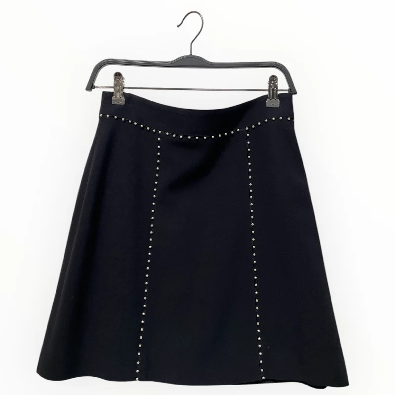 Alexander McQueen/Skirt/42/Polyester/BLK/pearl stiching