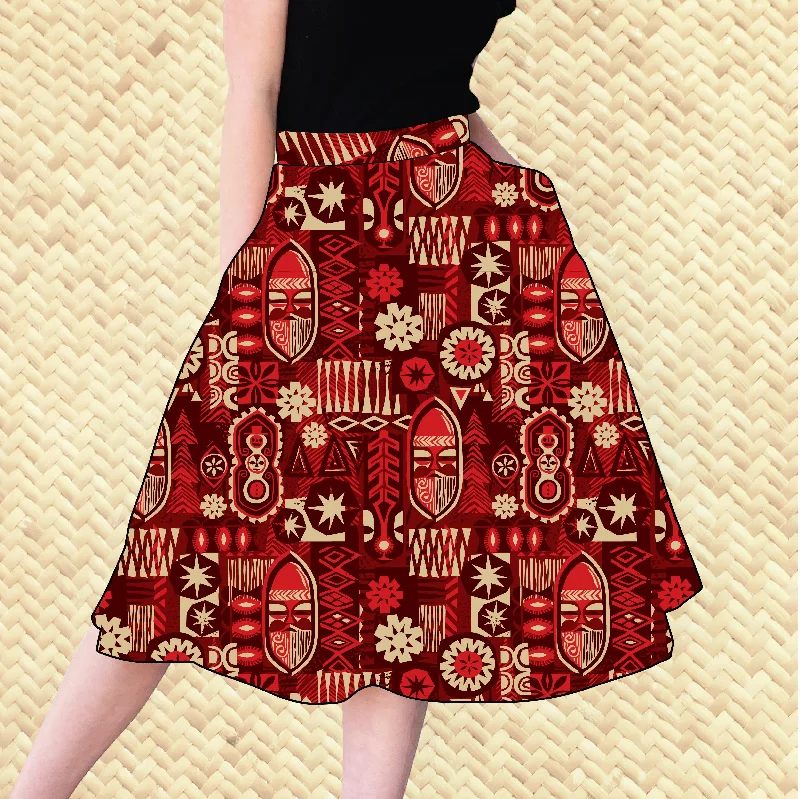 'TikiLand Holiday' - Aloha Skirt - Ready to Ship!