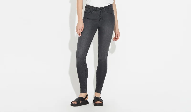 Asa | Mid Rise Skinny - Earl Grey