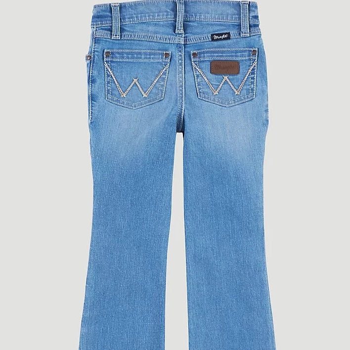 Wrangler Girl's Boot Cut Jeans- Light Wash