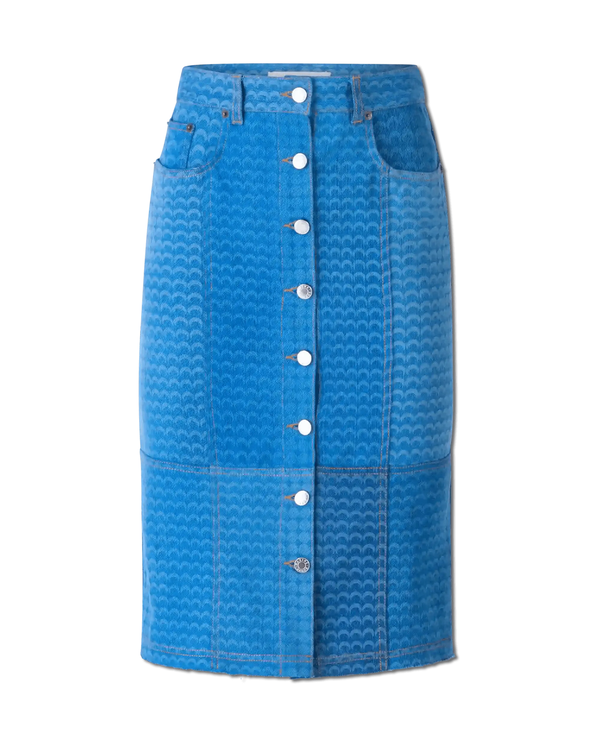 Regenerated Denim Moonfishskin Skirt