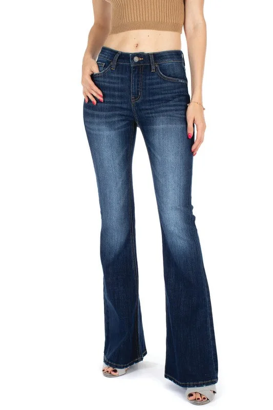 Mid Rise Flare Jeans