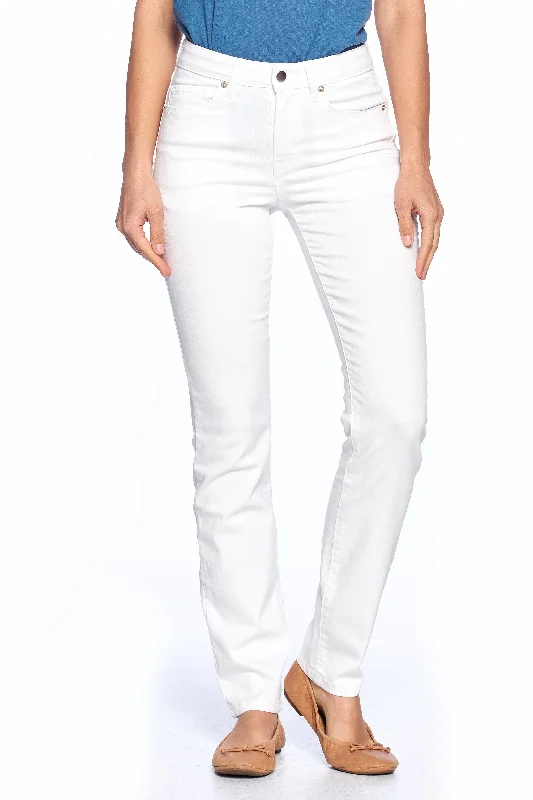 Best Travel Jeans | Slim Straight | White