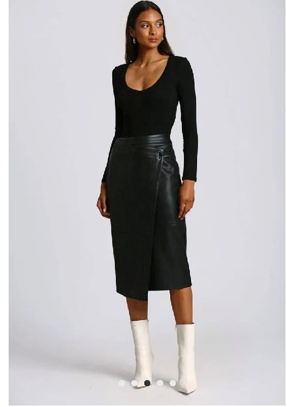 Faux-Ever Leather Wrap
Pencil Skirt