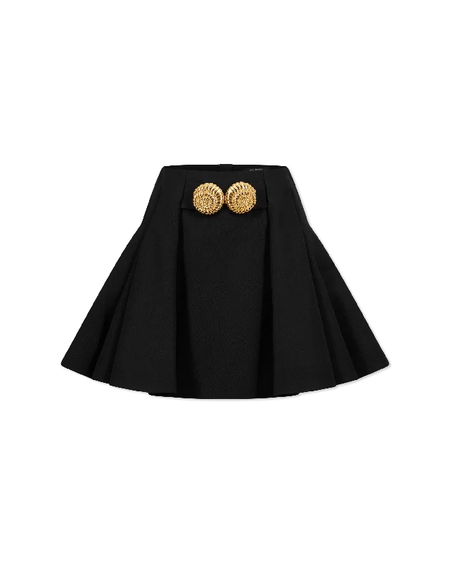 Grain De Poudre Pleated Mini Skirt