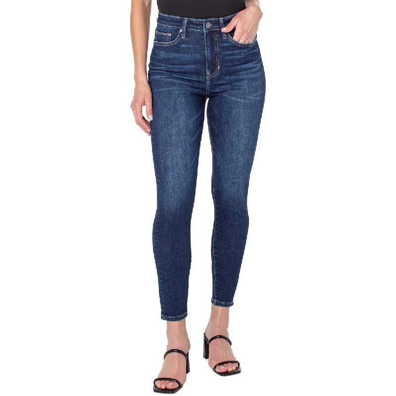 Earnest Sewn Womens High Rise Medium Wash Skinny Jeans