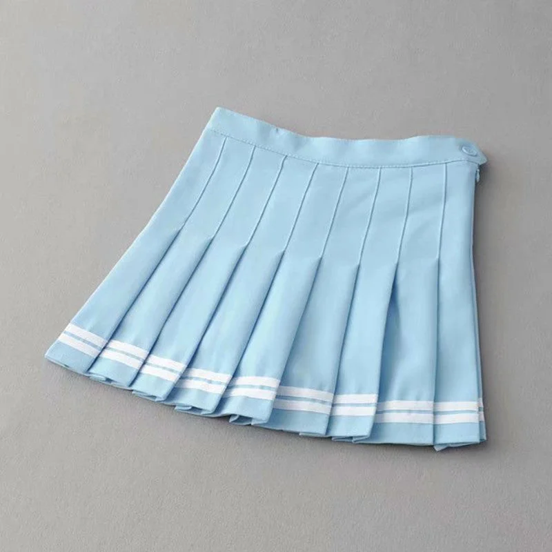 Cute striped pleated skirt YV43722