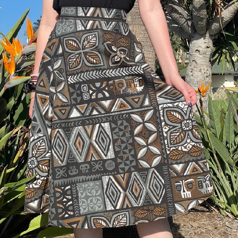 TikiLand Trading Co. X Jeff Granito 'Distant Drums Haleakalā' - Aloha Skirt - Ready to Ship!