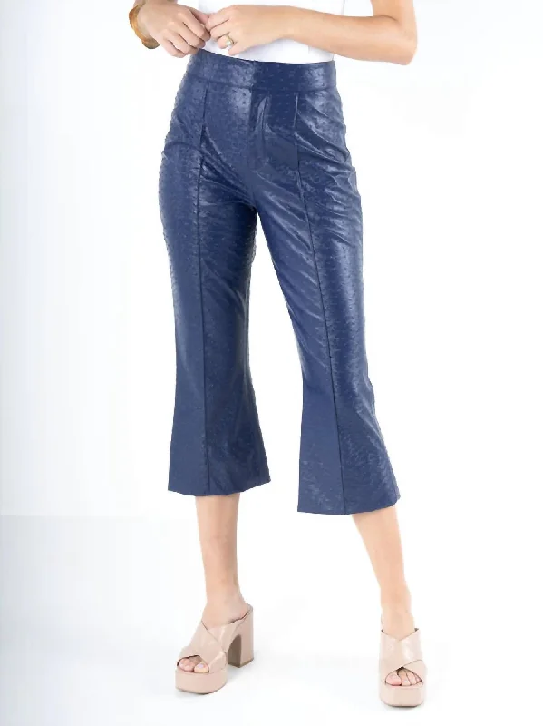 Saylor Pants In Navy Ostrich Leather