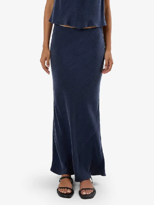 Faye Slip Skirt - Oxford Blue