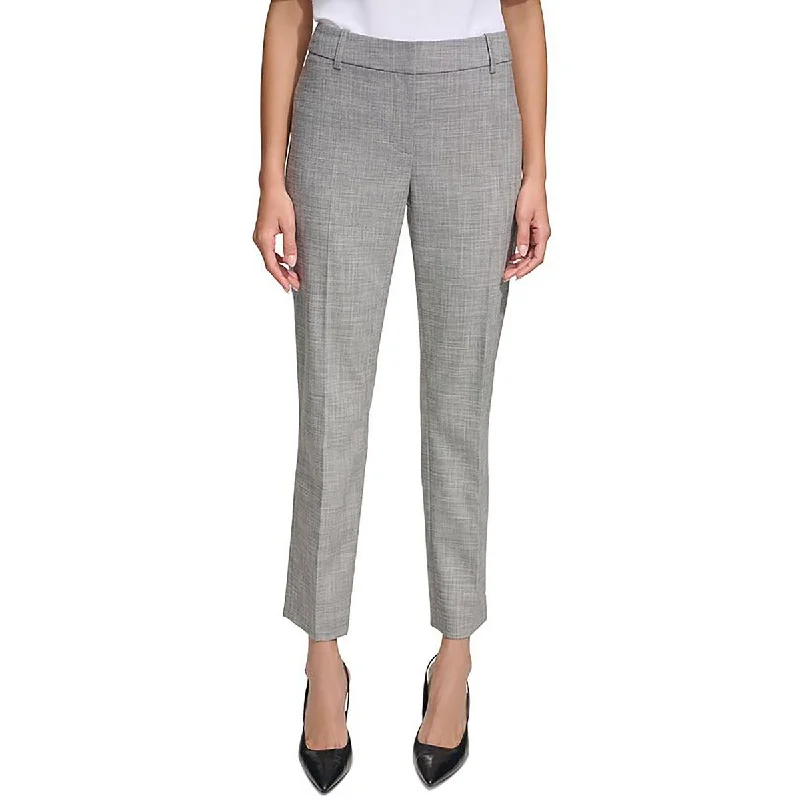 Womens Straight Leg Office Wear Ankle Pants