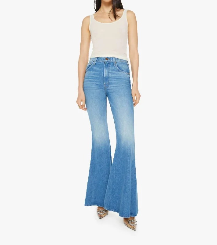 Dollop Heel High Rise Flare Jeans In Dine N Dash