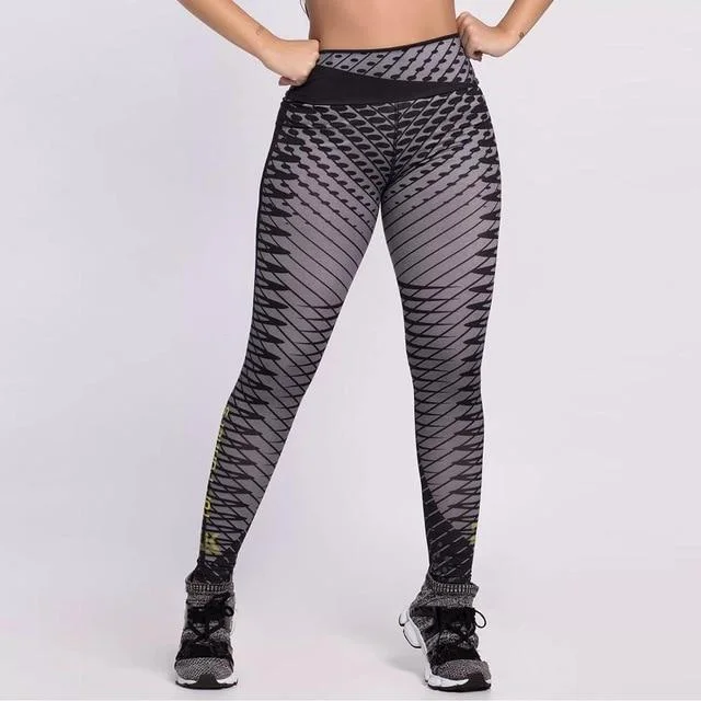 Workout High Waist Polyester Elastic Force Breathable Skinny Leggings