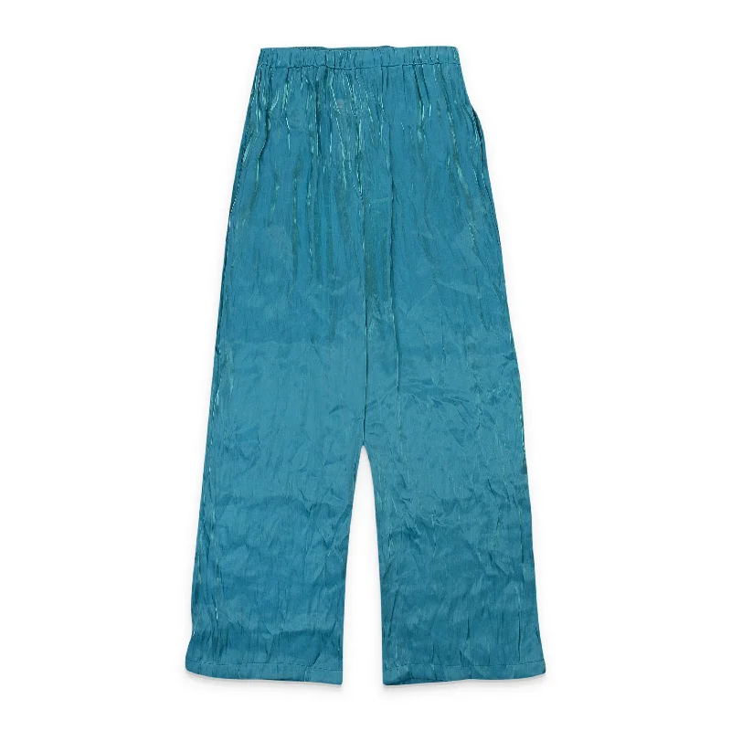 CALLIPYGIAN IRIDESCENT PULL ON BLUE WOMEN'S STRAIGHT PANTS